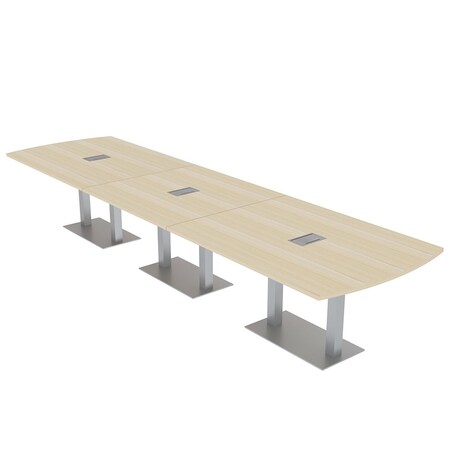 Skutchi Designs 45 in W, 166 in L, 29 in H, Engineered Wood Top, Brown HAR-AREC-46X168-DOU-ELEC-XD08